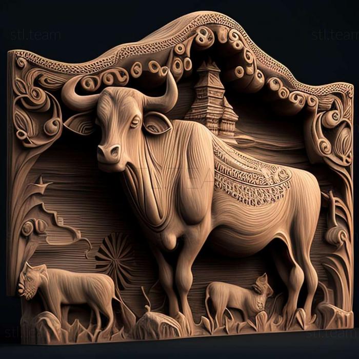 3D model Gangotri cow famous animal (STL)